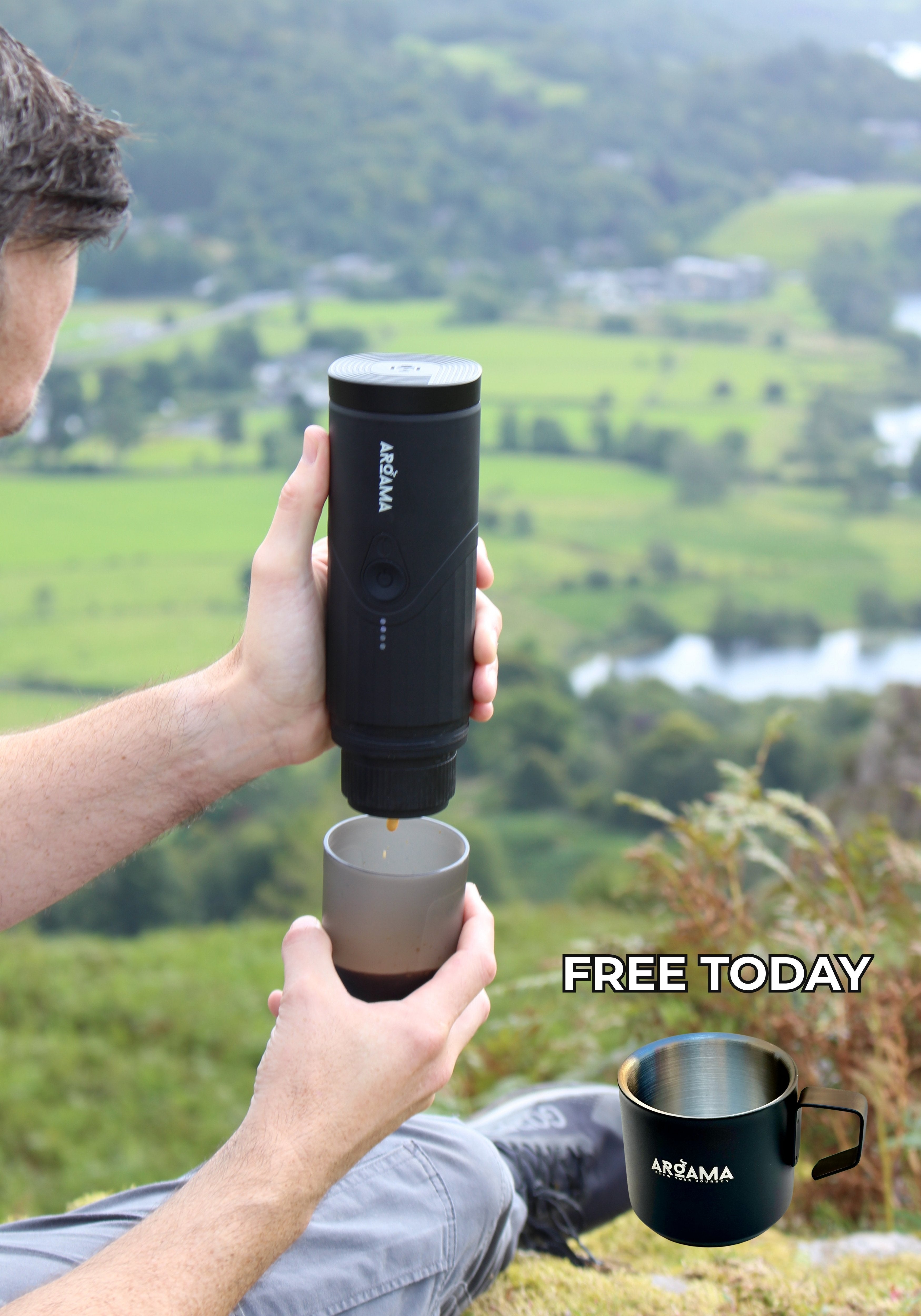 Aroama 2.0 Portable Electric Espresso Maker - Barista Quality Coffee Anywhere